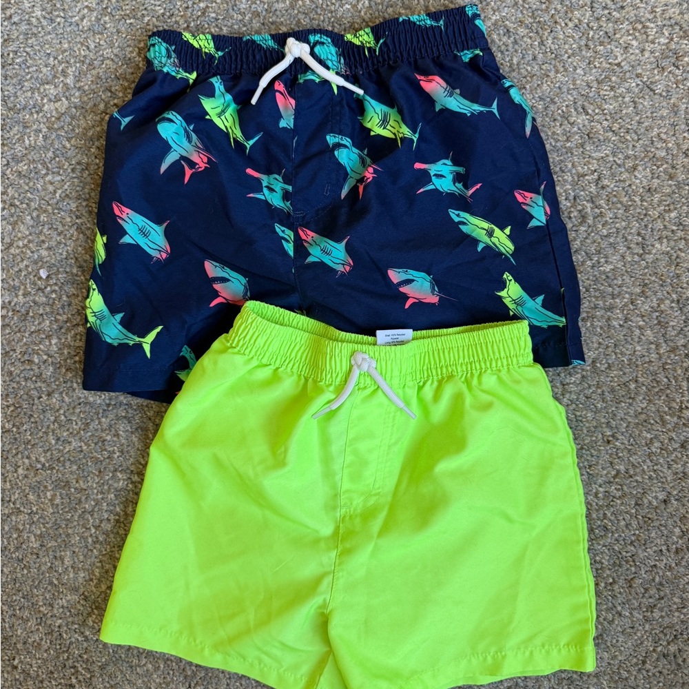 2 pack boys swim trunks jumping beans size 4-5